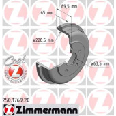 Диск торм FORD TRANSIT CONNECT TOURNEO CONNECT 228* R 02- <b>ZIMMERMANN 250176920</b>