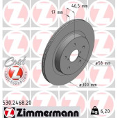 Диск торм SUB LEVORGOUTBACK 15- зад вент <b>ZIMMERMANN 530246820</b>