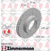 Диск тормозной TOYOTA SPORT Coat Z <b>ZIMMERMANN 590257352</b>