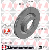 Диск тормозной TOYOTA LAND CRUISER PRADO 150 09- перед.вент.Coat Z <b>ZIMMERMANN 590282720</b>