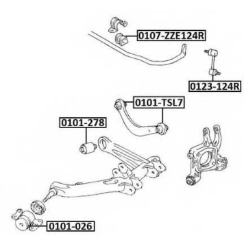 Втулка, стабилизатор <b>ASVA 0107ZZE124R</b>