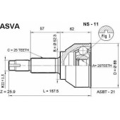 Шрус наружный 25x52.3x25 12 <b>ASVA NS11</b>