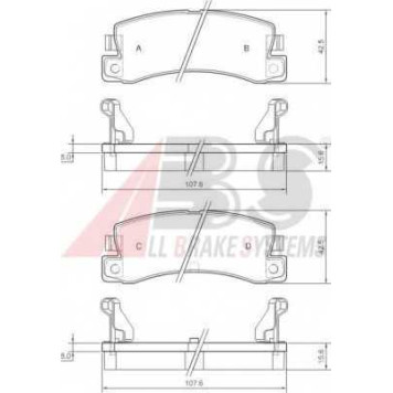 Колодки тормозные дисковые для LEXUS ES, RX / TOYOTA AVENSIS, CAMRY, CARINA E, CARINA, CELICA, COROLLA FX, COROLLA, MR <b>A.B.S. 36604 / 20076</b>