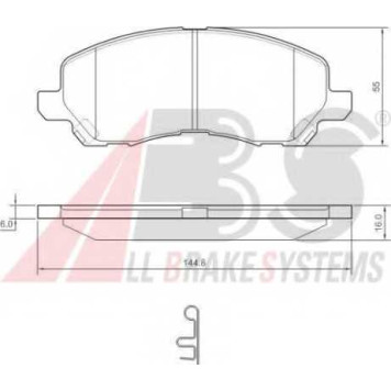 Колодки тормозные дисковые для CHRYSLER SEBRING / CITROEN C4 AIRCROSS / JEEP COMPASS, PATRIOT / MITSUBISHI ASX, GALANT, LANCER, SPACE RUNNER / PEUGEOT 4008 <b>A.B.S. 37202 / 23584</b>