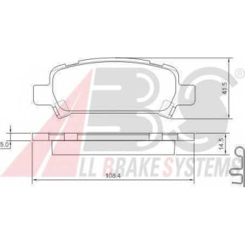 Колодки тормозные дисковые для SUBARU FORESTER(SF, SG, SH), IMPREZA(G3, GC, GD, GF, GG, GH, GR), LEGACY(B13#, BE, BH, BL, BM, BP, BR), OUTBACK(BE, BH, BL, BM, BP, BR) <b>A.B.S. 37164</b>