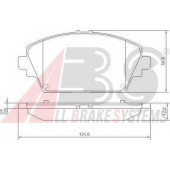 Колодки тормозные дисковые для HONDA ACCORD(CG,CH,CK) / NISSAN ALMERA TINO(V10), PRIMERA(P12,WP12) <b>A.B.S. 37205</b>