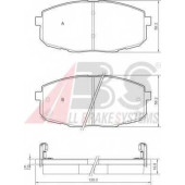 Колодки тормозные дисковые для HYUNDAI i30 CW(FD), i30(FD) / KIA CARENS(FJ,UN), CEED(ED), CERATO KOUP(TD), CERATO(TD), PRO CEED(ED) <b>A.B.S. 37442</b>
