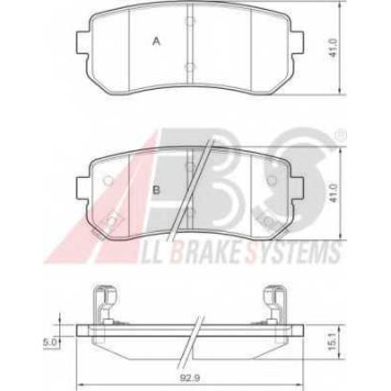 Колодки тормозные дисковые для HYUNDAI ACCENT, i10, i20, i30 CW, i30, ix20, ix35, SONATA / KIA CEED, CERATO KOUP, CERATO, PICANTO, PRO CEED, RIO, SPORTAGE <b>A.B.S. 37533</b>