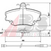 Колодки тормозные дисковые для PEUGEOT 205, 305 / RENAULT 11, 18, 19, 20, 21, 25, 30, 9, CLIO, ESPACE, EXPRESS, FUEGO, LOGAN, MEGANE, RAPID, SANDERO/STEPWAY, SUPER 5, THALIA, TWINGO, WIND <b>A.B.S. 36881 / 20772</b>