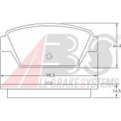Колодки тормозные дисковые для MITSUBISHI COLT(C5#A), ECLIPSE(D2#A), GALANT(E1#A,E3#A), LANCER(C6#A,C7#A) <b>A.B.S. 36609 / 21125</b>