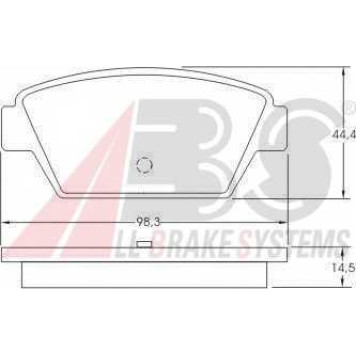 Колодки тормозные дисковые для MITSUBISHI COLT(C5#A), ECLIPSE(D2#A), GALANT(E1#A,E3#A), LANCER(C6#A,C7#A) <b>A.B.S. 36609 / 21125</b>
