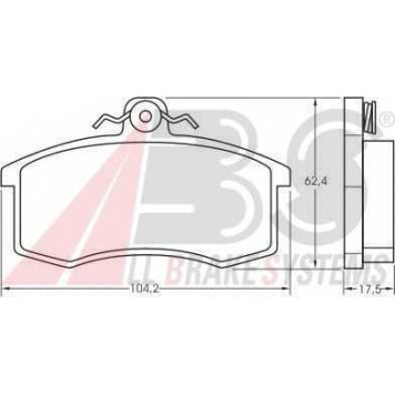 Колодки тормозные дисковые <b>A.B.S. 36576 / 21170</b>