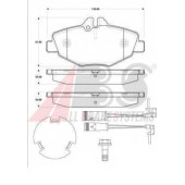 Колодки тормозные дисковые для MERCEDES E(S211,W211) <b>A.B.S. 37306 / 23743</b>
