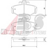 Колодки тормозные дисковые для FORD ESCORT(AAL,ABL,GAL), SCORPIO(GAE,GFR,GGE,GGR,GNR), SIERRA(BNC,BNG,GB4,GBC,GBG) <b>A.B.S. 36170 / 20981</b>
