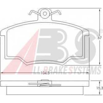 Колодки тормозные дисковые для AUDI 80(81,85,B2), COUPE(81,85) <b>A.B.S. 36532 / 20574</b>