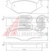 Колодки тормозные дисковые для VW CADDY, GOLF, JETTA, PASSAT, SANTANA, SCIROCCO, VENTO <b>A.B.S. 36536 / 20596</b>