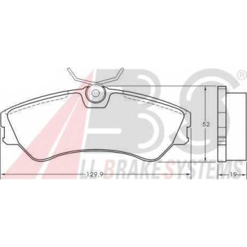 Колодки тормозные дисковые для VW TRANSPORTER(70XA, 70XB, 70XC, 70XD, 7DB, 7DK, 7DW) <b>A.B.S. 36752 / 20124</b>