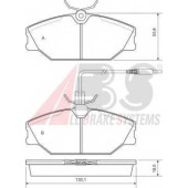 Колодки тормозные дисковые для RENAULT LAGUNA(556#, B56#, K56#), MEGANE(BA0/1#, DA0/1#, EA0/1#, JA0/1#), SAFRANE(B54#), SPORT(EF0#) <b>A.B.S. 36769 / 20916</b>