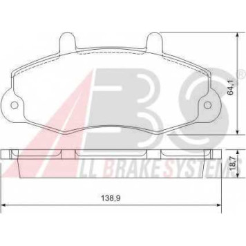 Колодки тормозные дисковые для FORD TRANSIT TOURNEO, TRANSIT(E# #,T# #) <b>A.B.S. 36775 / 21470</b>