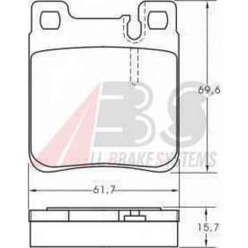 Колодки тормозные дисковые для CHRYSLER CROSSFIRE / MERCEDES , C, CLK, E, S, SL, SLK <b>A.B.S. 36787 / 21305</b>