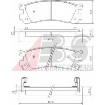 Колодки тормозные дисковые для MAZDA 929(HD), MPV(LV), XEDOS 9(TA) <b>A.B.S. 36930</b>