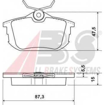 Колодки тормозные дисковые для MITSUBISHI CARISMA(DA#), COLT CZC(RG), COLT(Z2#A,Z3#A), SPACE STAR(DG#A) / VOLVO S40(MS,VS), V40(VW) <b>A.B.S. 36950</b>