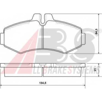 Колодки тормозные дисковые для MERCEDES SPRINTER(901,902,903), V(638/2), VITO(638) <b>A.B.S. 37095</b>