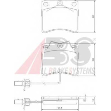 Колодки тормозные дисковые для VW TRANSPORTER(70XA, 70XB, 70XC, 70XD, 7DB, 7DK, 7DW) <b>A.B.S. 37144</b>
