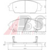 Колодки тормозные дисковые для HONDA CIVIC(EP,EU,EV,FK,FN), S2000(AP) <b>A.B.S. 37174 / 23178</b>