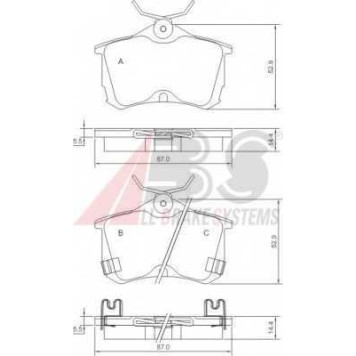Колодки тормозные дисковые для HONDA ACCORD(CG,CH,CK,CL,CM) <b>A.B.S. 37175</b>