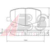 Колодки тормозные дисковые для TOYOTA PREVIA(ACR3#,CLR3#,MCR3#) <b>A.B.S. 37229</b>