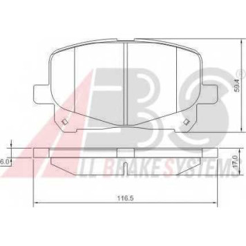 Колодки тормозные дисковые для TOYOTA PREVIA(ACR3#,CLR3#,MCR3#) <b>A.B.S. 37229</b>