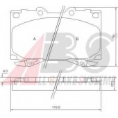 Колодки тормозные дисковые для LEXUS GX, LX / TOYOTA FJ CRUISER, HILUX, LAND CRUISER 100, LAND CRUISER 150, LAND CRUISER <b>A.B.S. 37231</b>