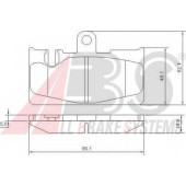 Колодки тормозные дисковые для LEXUS LS(UCF30) <b>A.B.S. 37264</b>