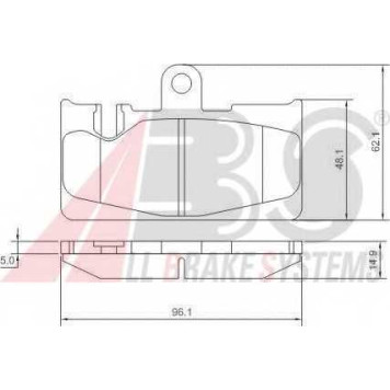 Колодки тормозные дисковые для LEXUS LS(UCF30) <b>A.B.S. 37264</b>