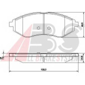Колодки тормозные дисковые для CHEVROLET AVEO(T200,T250,T255), KALOS / DAEWOO KALOS(KLAS) <b>A.B.S. 37352</b>