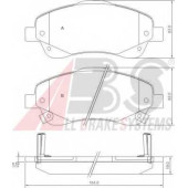 Колодки тормозные дисковые для TOYOTA AVENSIS(T25,T25#), COROLLA(R1#,ZER#,ZZE12#) <b>A.B.S. 37400</b>