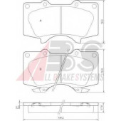 Колодки тормозные дисковые для LEXUS GX / MITSUBISHI PAJERO / TOYOTA FJ CRUISER, HILUX, LAND CRUISER 150, LAND CRUISER <b>A.B.S. 37420</b>