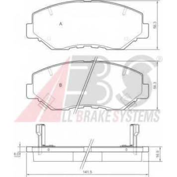 Колодки тормозные дисковые для HONDA CR(RD#) <b>A.B.S. 37424</b>