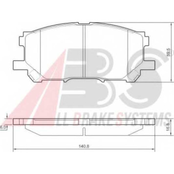 Колодки тормозные дисковые для LEXUS RX(GSU3#, MCU3#, MHU3#) / TOYOTA HARRIER(ACU3#, GSU3#, MCU3#, MHU3#) <b>A.B.S. 37458</b>