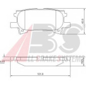 Колодки тормозные дисковые для LEXUS RX(GSU3#, MCU3#, MHU3#) / TOYOTA HARRIER(ACU3#, GSU3#, MCU3#, MHU3#) <b>A.B.S. 37459</b>