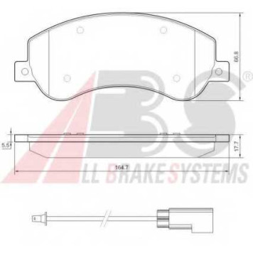 Колодки тормозные дисковые для FORD TRANSIT TOURNEO, TRANSIT <b>A.B.S. 37558</b>