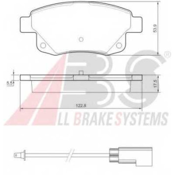 Колодки тормозные дисковые для FORD TRANSIT TOURNEO, TRANSIT <b>A.B.S. 37560</b>