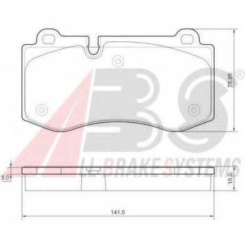 Колодки тормозные дисковые для MERCEDES CLS(C219), E(S211,W211), S(C216,W221), SL(R230) <b>A.B.S. 37565</b>