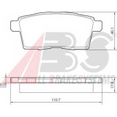 Колодки тормозные дисковые для MAZDA CX-7(ER), CX-9(TB) <b>A.B.S. 37644</b>