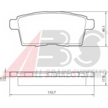 Колодки тормозные дисковые для MAZDA CX-7(ER), CX-9(TB) <b>A.B.S. 37644</b>