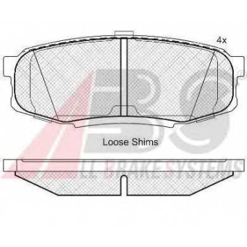 Колодки тормозные дисковые для LEXUS LX(URJ201) / TOYOTA LAND CRUISER 200(UZJ2#,VDJ2#), TUNDRA(#K3#,#K4#,#K5#) <b>A.B.S. 37702 / 24653</b>