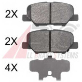 Колодки тормозные дисковые для CITROEN C4 AIRCROSS / MAZDA 6(GH,GJ) / MITSUBISHI ASX(GA#W#), OUTLANDER(GF#W,GG#W,ZJ) / PEUGEOT 4008 <b>A.B.S. 37975</b>