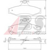 Колодки тормозные дисковые для CHEVROLET CORVETTE(1YY) / DAEWOO KORANDO(KJ), MUSSO(FJ) / SSANGYONG KORANDO(K4,KJ), MUSSO(FJ) <b>A.B.S. 38295</b>