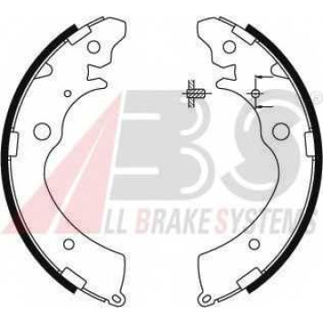 Комплект тормозных колодок для HONDA ACCORD(CB,CC), CIVIC(EP,EU,EV), CR(RD) / SUZUKI CARRY(FD), JIMNY(FJ) <b>A.B.S. 8861</b>